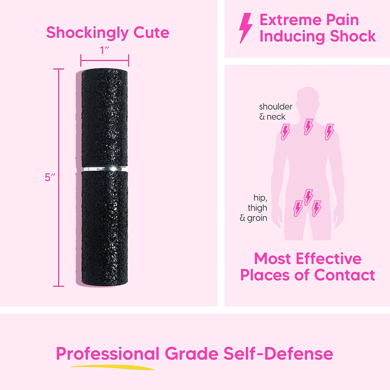 Mini Stun Gun | Black Glitter