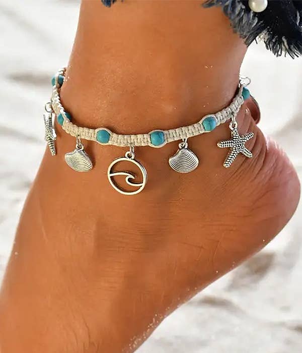 SEALIFE THEME CHARM ANKLET - M1437SL-52303
