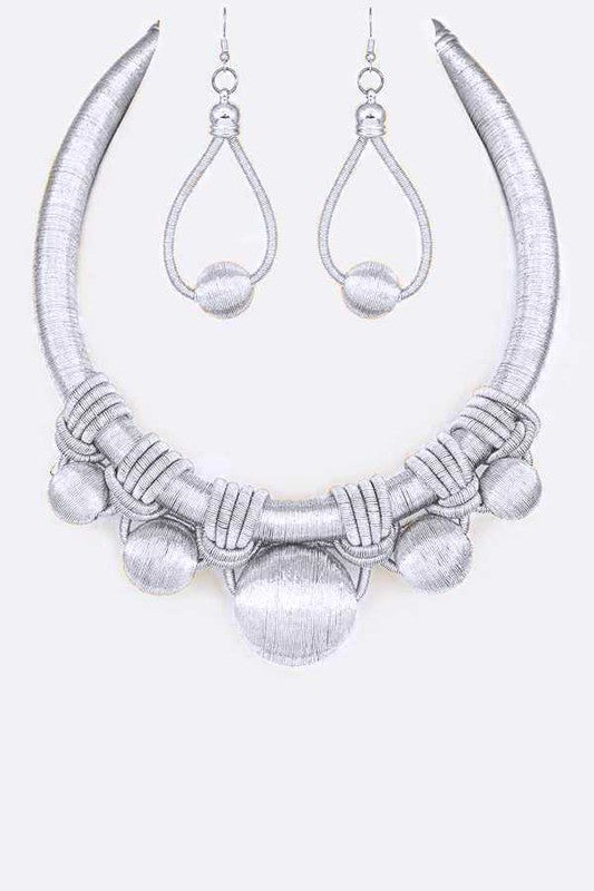 Silver Necklace w/Earrings