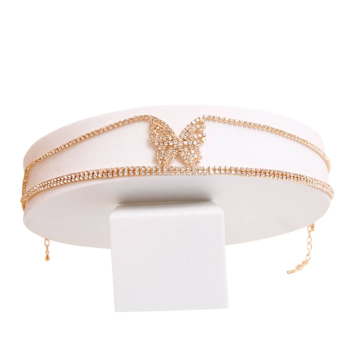 Gold Bling 2 Pcs Butterfly Collar Set: Color / 15 inches / Gold