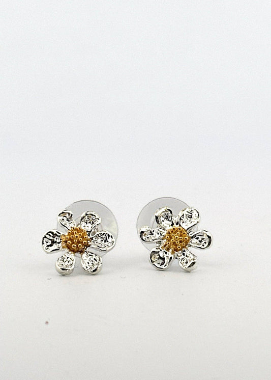 Small Daisy Alloy Studs