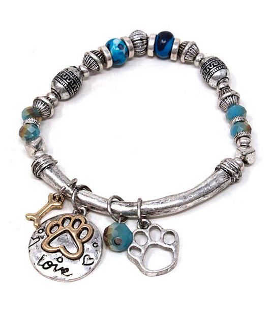 PET LOVERS  CHARM BRACELET - I1149SBGB-31703