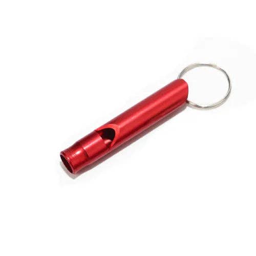 Keychain Accessory - Safety Whistle Keychain: Silver