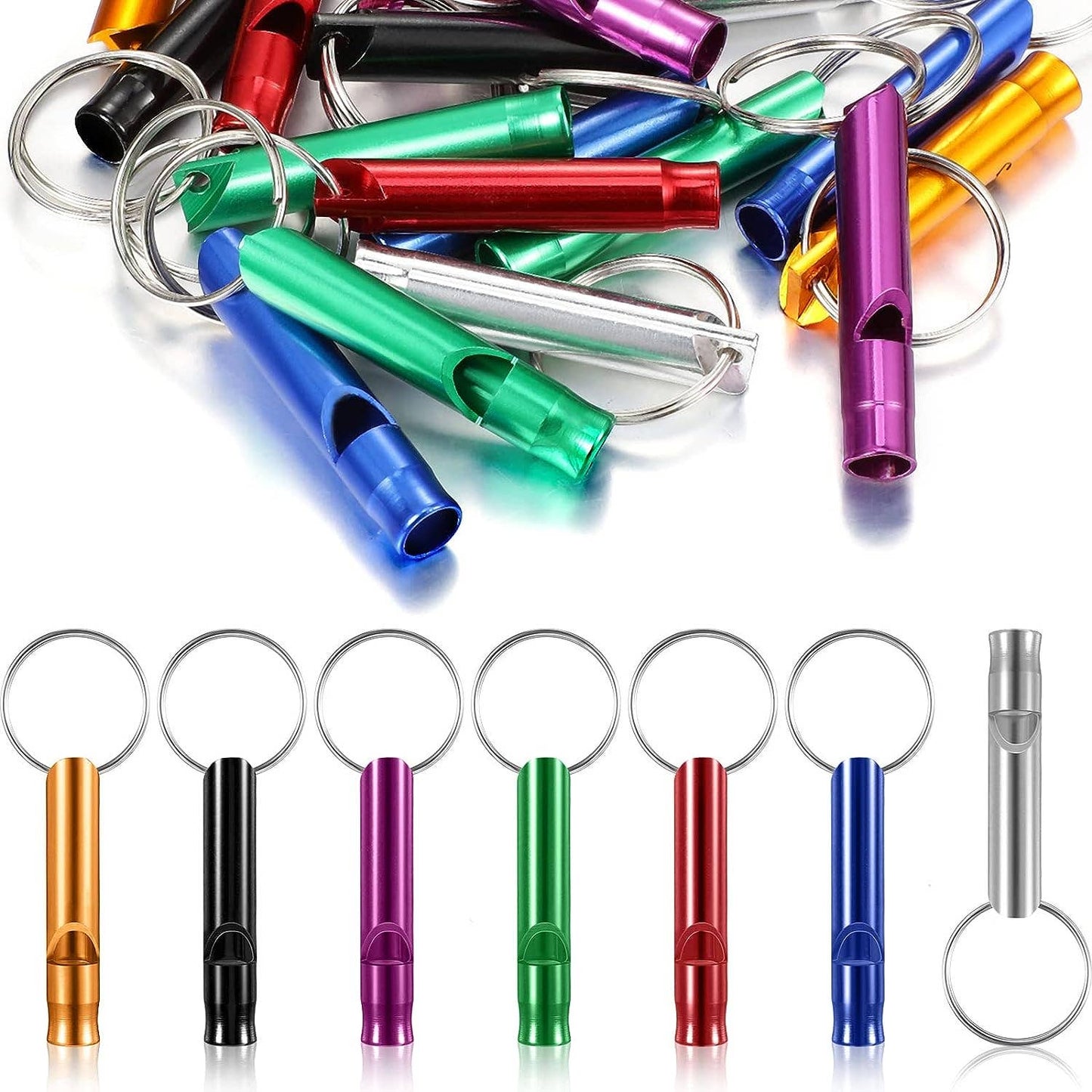 Keychain Accessory - Safety Whistle Keychain: Purple