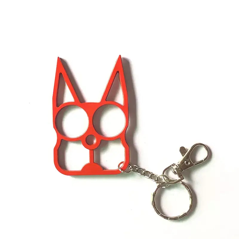 Keychain Accessory - Cat Knuckles, Cute Kitty: Orange