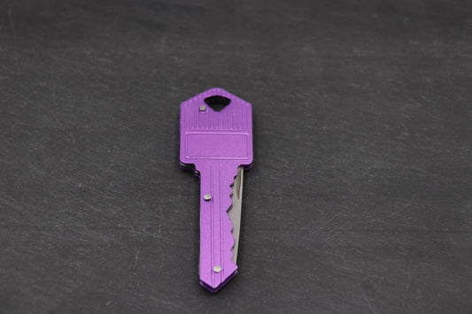 Key Knife Keychain – Small Utility Pocketknife - 2'' Blade: Purple