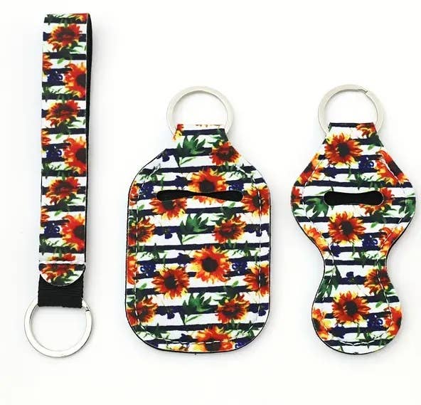 Keychain - 3pc Set: Flower Yellow