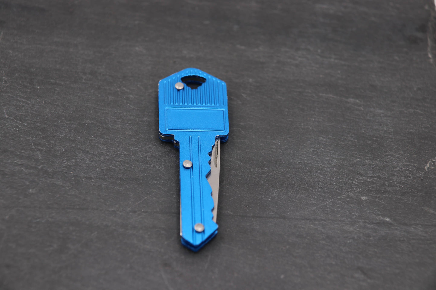 Key Knife Keychain – Small Utility Pocketknife - 2'' Blade: Blue