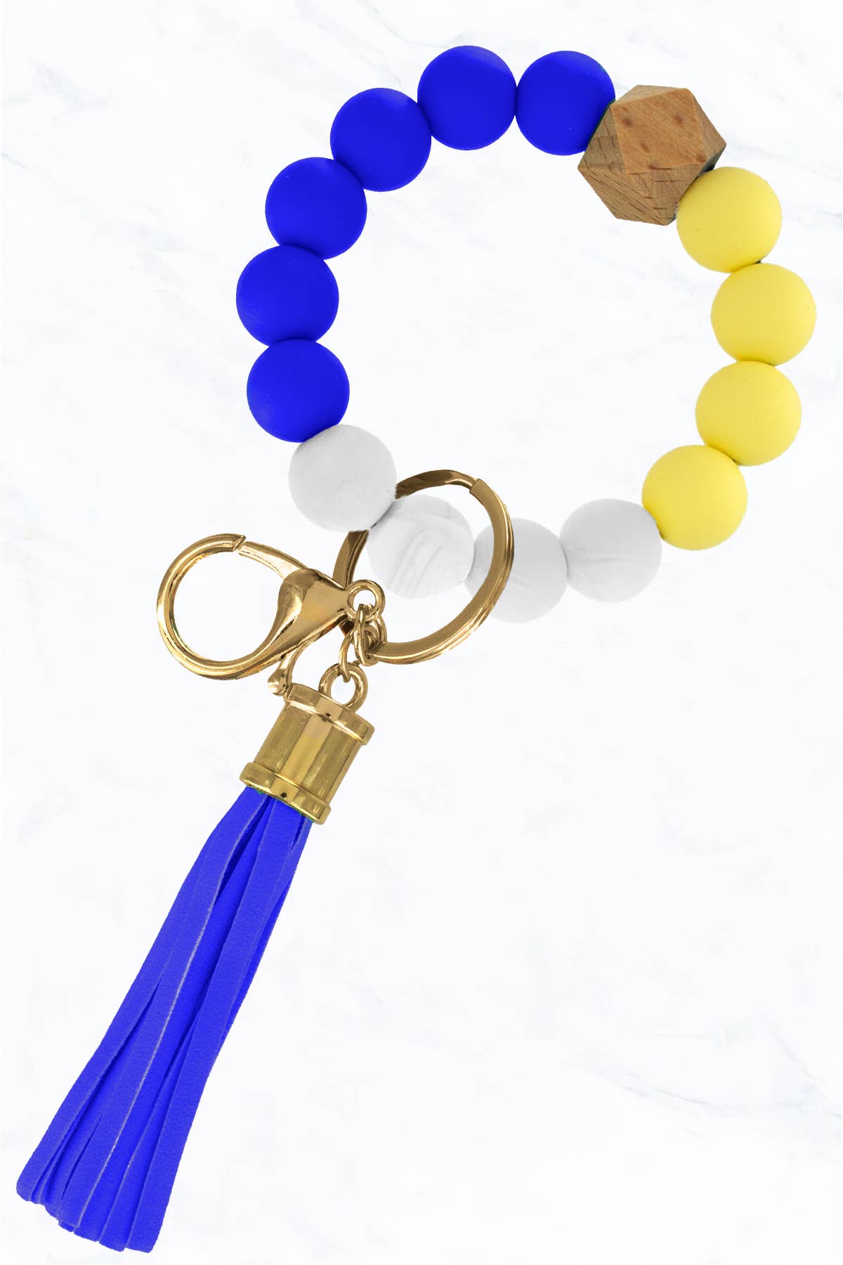 Color Silicone Beaded Key Ring Keychain