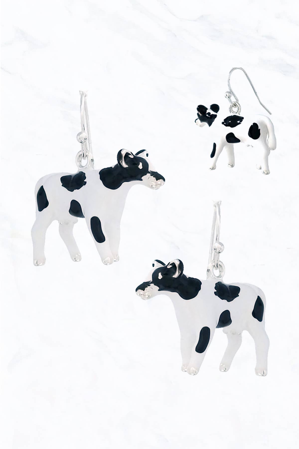 Cow 3D Epoxy Earrings